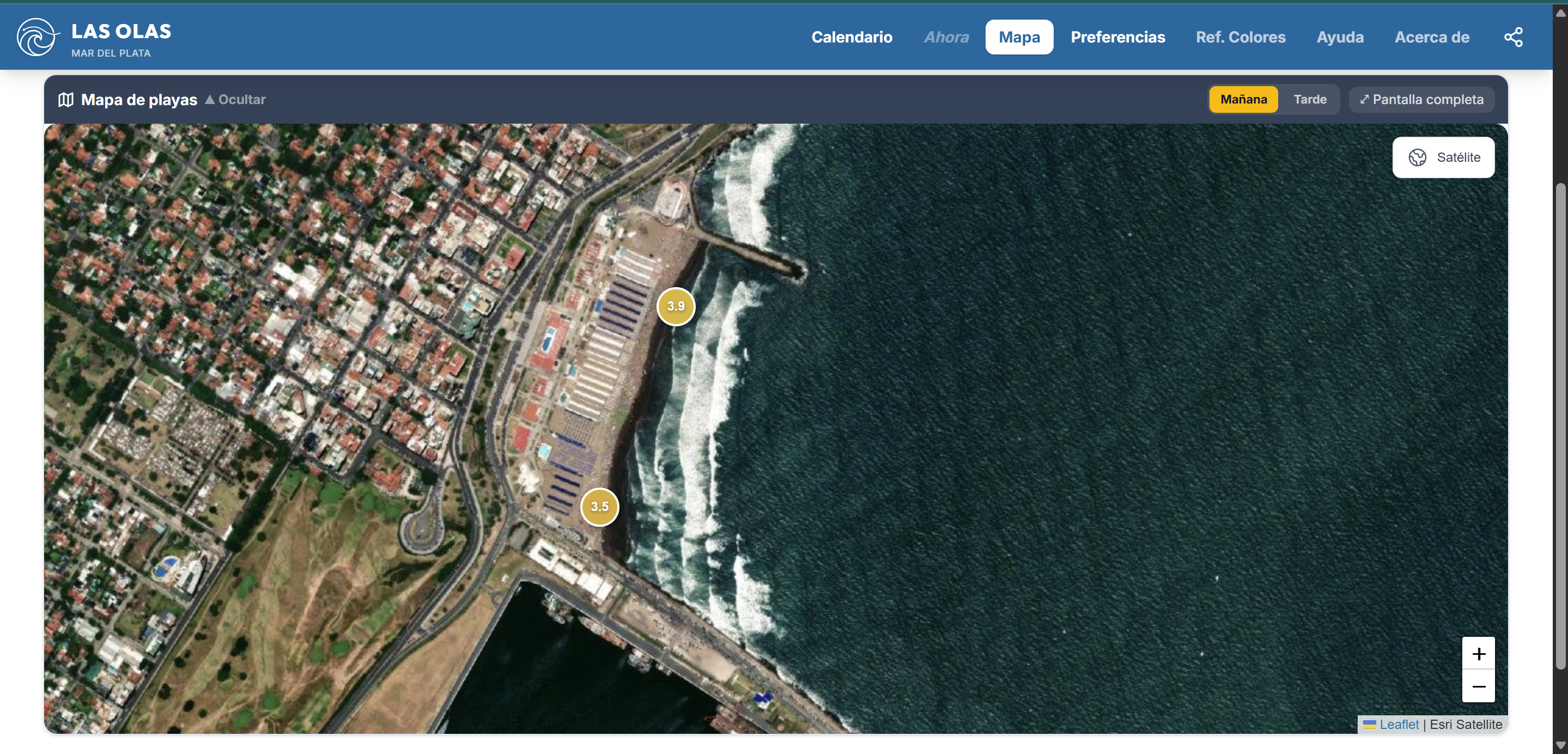 Las Olas — Motor de pronóstico de surf